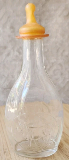 Biberon vintage en verre avec tétine scellée pour poupée Reborn - France Biberon vintage en verre avec tétine scellée pour poupée Reborn - France
