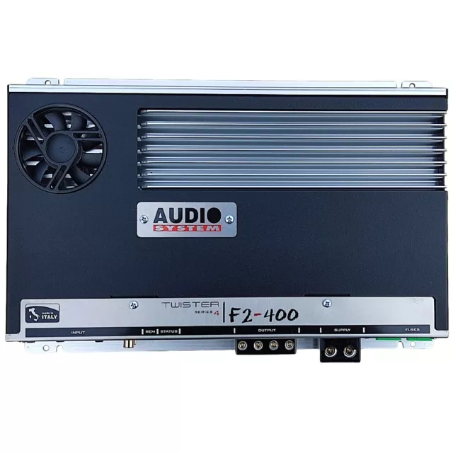 1 Audio System F2-400 Amplificateur 2 Chaînes 2x280 Watts RMS + 3 Sticker