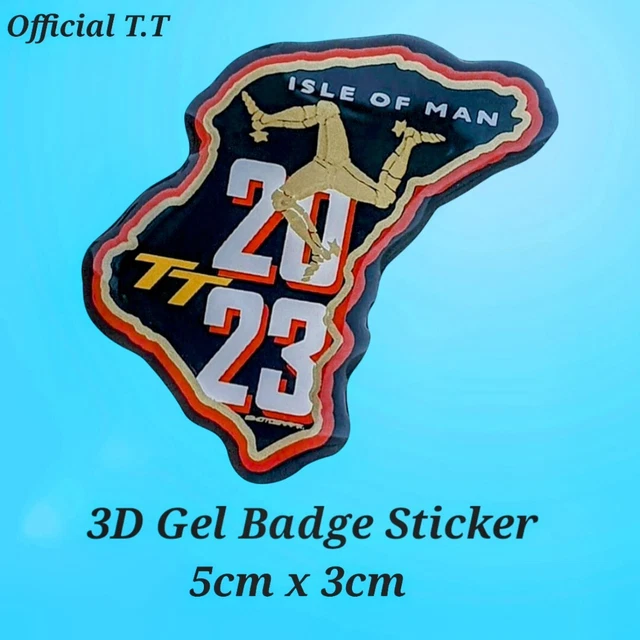 ISLE OF MAN 2023 TT Course Map Black Gel Badge Sticker £2.99 PicClick UK