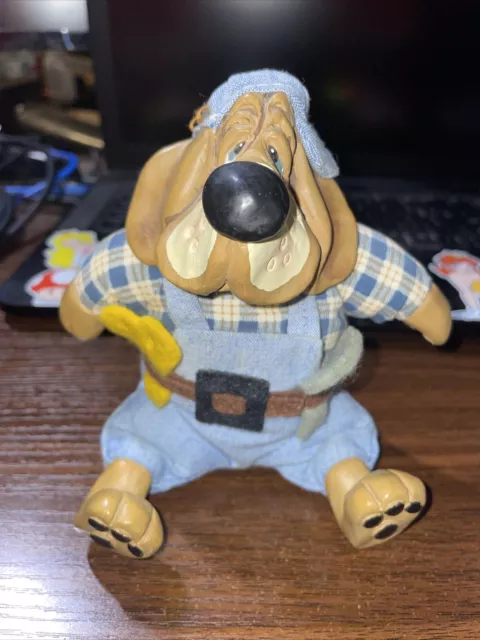 Russ Berrie Kathleen Kelly "Homer" #2613 Country Folks mechanic hound dog yr rnd