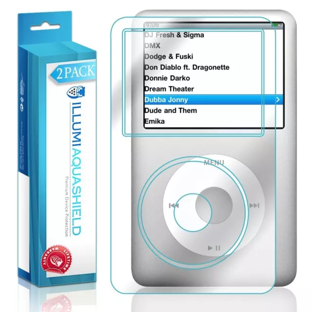 ILLUMI AquaShield Screen Protector Compatible with Apple iPod Classic (2-Pack) N