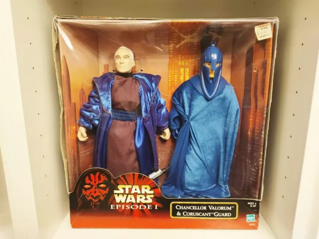 Star Wars Episode I Chancellor Valorum + Coruscant Guard 12" Figure  Hasbro 2000