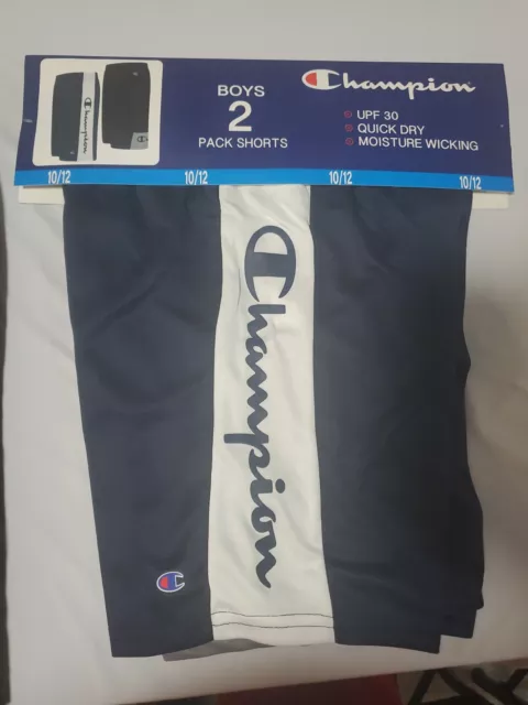 Champion Athletic Boys 2 Pack Shorts Active  Blue & Black 14/16