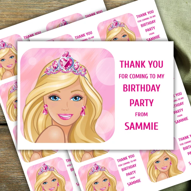 barbie-personalised-birthday-party-bag-thank-you-stickers-x16-3-99-picclick-uk