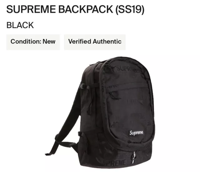 Supreme Cordura Black Backpack Bogo SS17 100% Authentic Rare Great  Condition