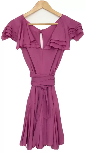 Zac Posen x Target Ruffled Sailor dress, magenta, sz M