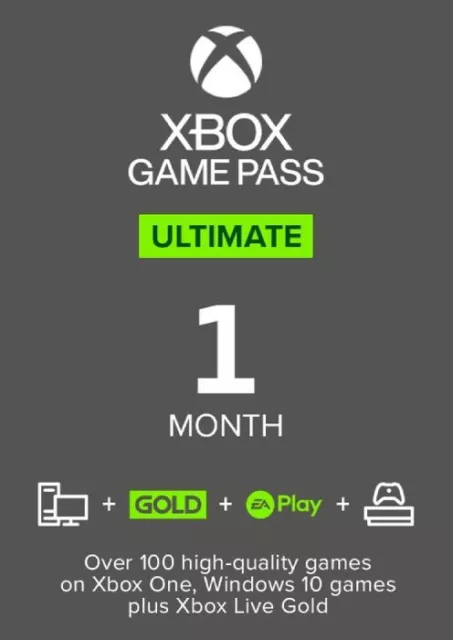 1 Month ULTIMATE GAME PASS XBOX Live Gold(USA only) Digital Code FAST SHIPPING 2