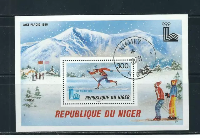 Niger SC # 496 Winter Olympics Lake Placid 1980. Used