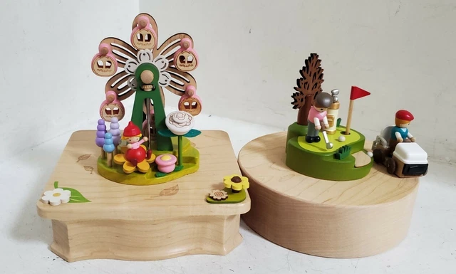 Wooderful life Wooden Handmade Music Box - For PARTS or REPAIR - free ship