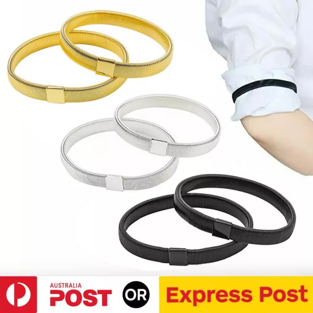 2/8 Elastic Arm Band Anti-Slip Shirt Sleeve Holders Garter For Men Women Fashion