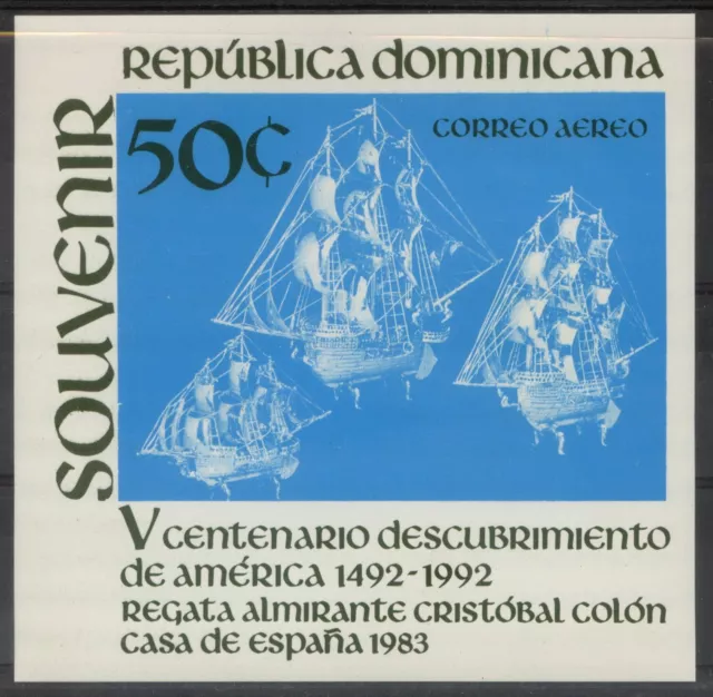 Dominican Rep.1984 MNH** Discovery of America*Santa Maria*Pinta*Nina*Columbus MS