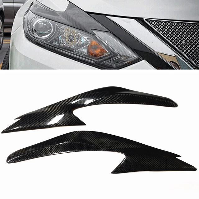 Carbon Fiber Pattern Headlight Eyebrow Trim For Cadillac ATS 2013-2019 – Self-Adhesive Cover Sticker