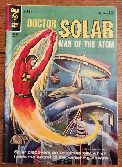 DOCTOR SOLAR (MAN OF THE ATOM) #7, Gold Key 1964 "VANISHING OCEAN" - FN+