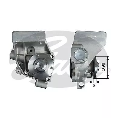 GATES Water Pump For Fiat Ducato TDi 8140.47R 2.5 Litre March 1994 to March 2002