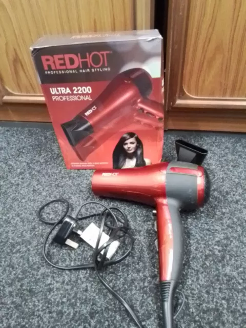 Red Hot 2200W Professional Hairdryer