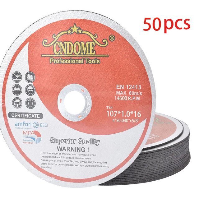 50Pcs 4"x.040"x5/8 Cut off Wheel - Metal & Stainless Steel Thin Cutting Discs
