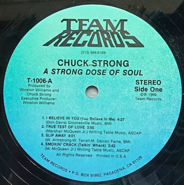 CHUCK STRONG A Strong Dose Of Soul LP US 1989 FUNK Bobby Moore & The Rhythm Aces