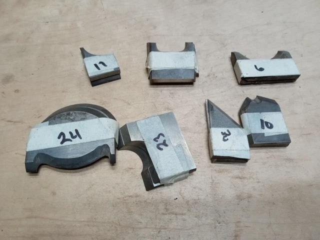 Planer Molder Knives Woodmaster Knife Molders Lot 7 (Sets Of 2)