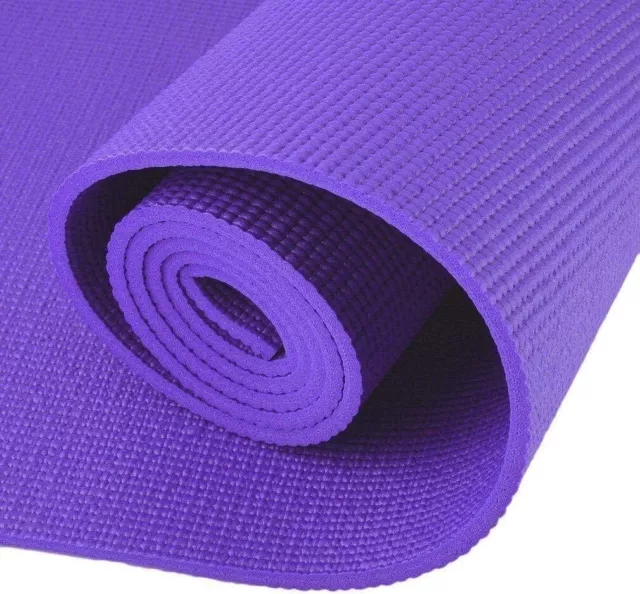 Yoga Mat With Carry Bag 6Mm Colour Non-Slip Exercise Fitness Roll Up Gym Pad
