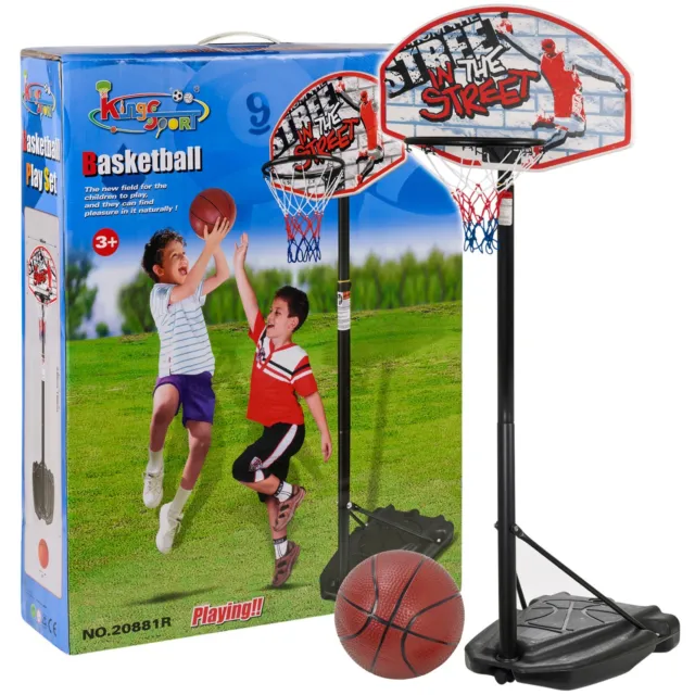 Large Adjustable 2.3M Free Standing Basketball Set Hoop Net Backboard Stand Kids