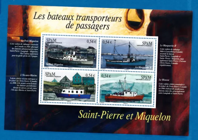 F9592 - Timbres ST-PIERRE ET MIQUELON  - Bloc N° 12 Neuf** Cote: 8,80€