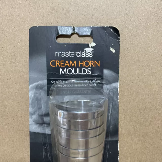 Kitchen Craft Master Class Stainless Steel Cream Horn Moulds Set Of 6 Free Post 2