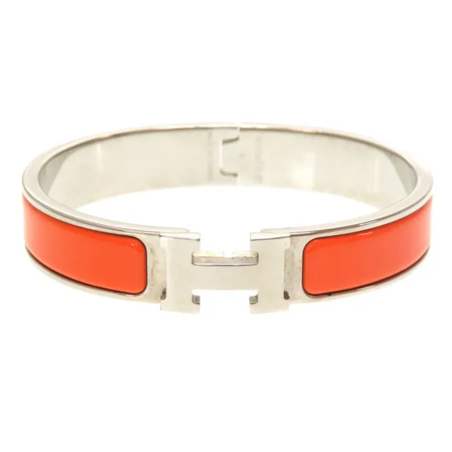 Beauty Hermes Click H PM Silver Orange Bracelet Accessories