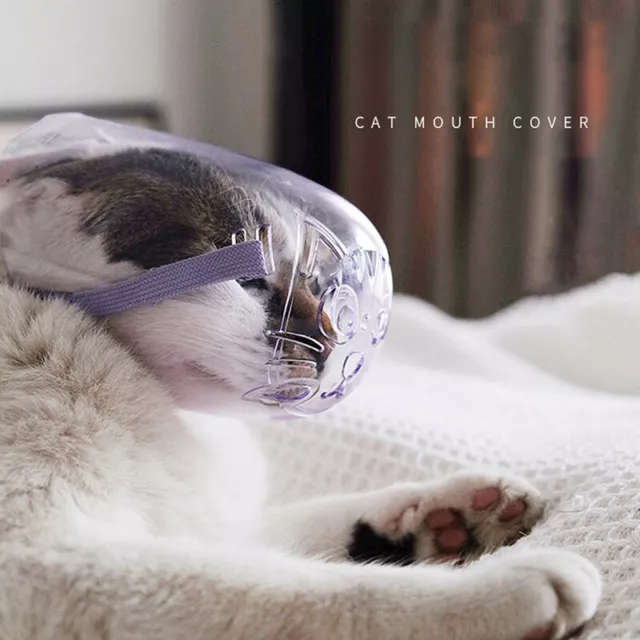 Máscara transpirable gato perro bozal romper mascota boca boca boca para gatito JO