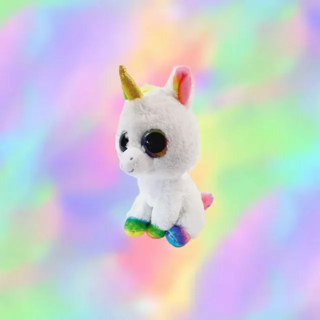 Ty Beanie Boos Pixie The Unicorn Plush 6" Tysilk 2017 Ty Inc.