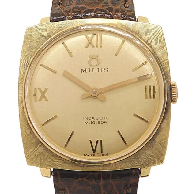 MILUS VINTAGE WATCH INCABLOC Swiss Made Manual Winding 31mm 31mm