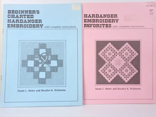 Hardanger Embroidery Pattern Books X 2 77/80 Susan Meier-Rosalyn Watnemo PB VGC