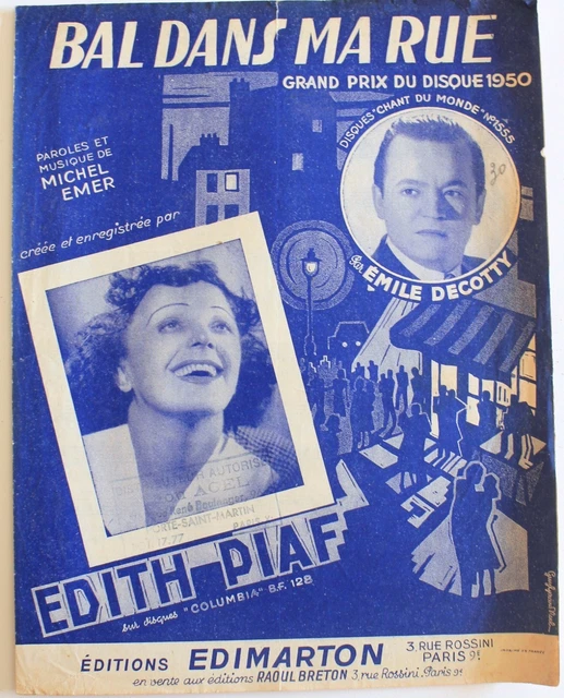 PARTITION ANCIENNEBAL DANS LA RUE Musique de MICHEL EMER EUR 8,00