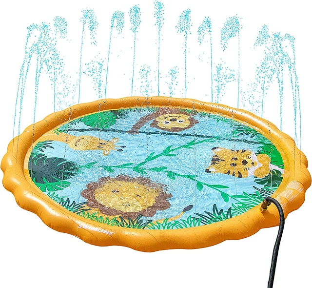 Swimline 68 Inch Sprinkler Mat and Splash Play Mini Pool Outdoor Water
