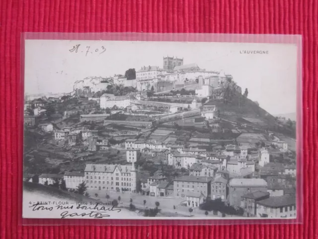 Cpa Written Stamp Saint Flour Auvergne