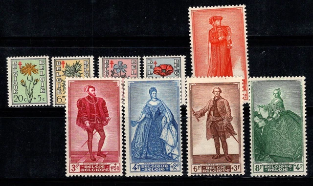Belgique 1949 Mi. 854-862 Neuf ** 100% Contre la tuberculose, Célébrités