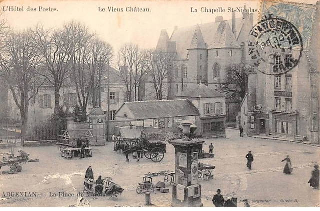 61 - ARGENTAN - SAN51812 - La Place du Marché - Hôtel des Postes - Le Vieux C