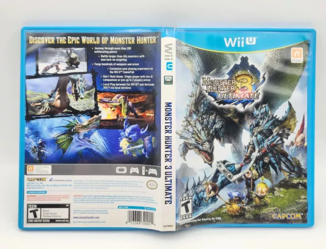 Monster Hunter 3 Ultimate (Nintendo Wii U, 2013) CIB Complete Polished Disc