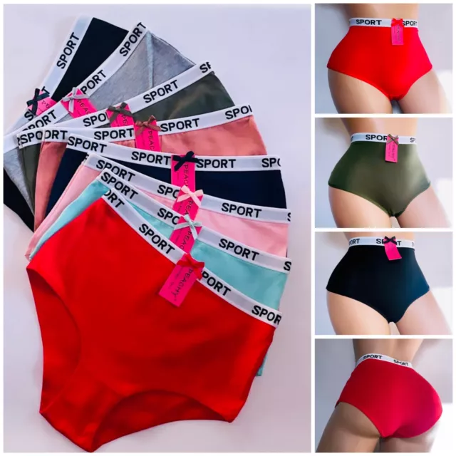 Hanes Women's Panties 6-Pack No Ride Up Cotton Brief Cut Underwear