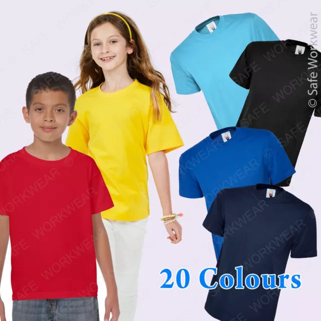 Children's T-Shirt for School Uniform Boys Girls Kids High Quality Tshirt Top