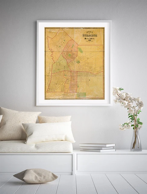 1868 Map| City of Syracuse| New York State|Syracuse|Syracuse N.Y|United States M