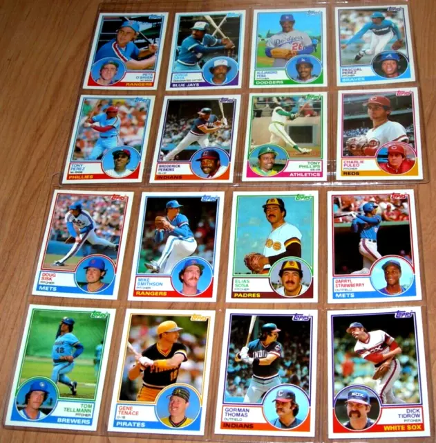 1983 Topps Traded Baseball Complete Set Strawberry Rookie 132 NM-MINT in PAGES