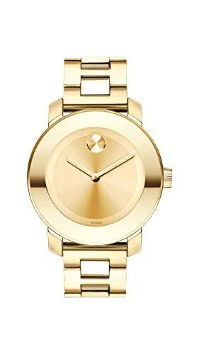NEW MOVADO BOLD Women's 3600085 Trend Yellow Gold Sunray Watch MSRP $795