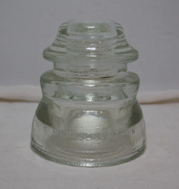 VTG Hemingray 45 Clear Glass Insulator  Made in USA