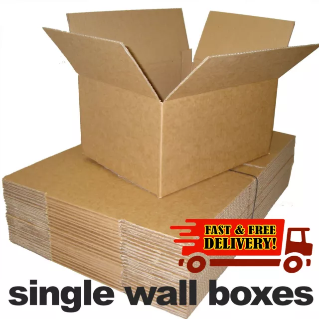 Single Wall Postal Mailing Cardboard Boxes *All Sizes* Shipping Parcel Boxes