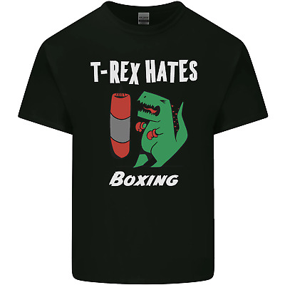 T-REX odia la boxe divertenti Boxer Sport MMA Da Uomo Cotone T-Shirt Tee Top