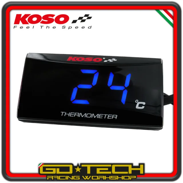 Termometro Digitale Koso Moto Scooter Minarelli Sensore Temperatura Acqua Pt 1/8 2