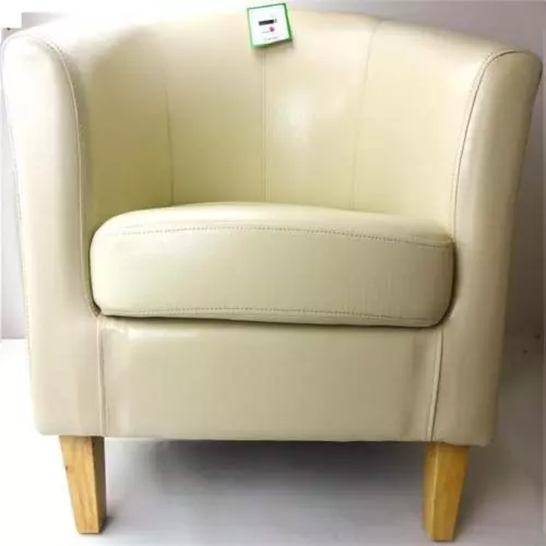 New Leather Tub Chair Armchair club Chair Dining Living Room & Cafe 3 Colour