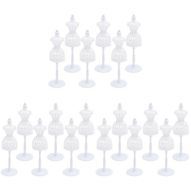 18 Pcs Doll Dress Stand Doll Gown Stand Maniquine Miniature Dolls Body