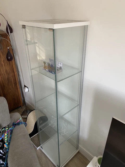 IKEA DETOLF GLASS Display Cabinet (White) £35.00 - PicClick UK