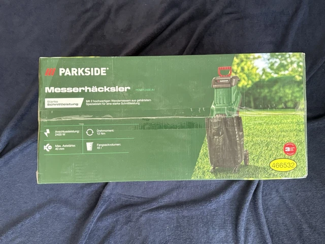 PARKSIDE® MESSERHÄCKSLER PMH2400 C3 Häcksler Schredder Fangsack 2400W